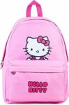 Hello Kitty Sanrio Zaino Bambina con Tasca Frontale Cerniera Kawaii Kuromi Zaini Scuola Viaggio Anime Regalo Ragazza (Rosa Hello Kitty) – B0DBQ49V2T