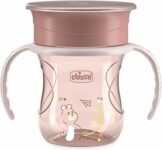 Chicco Perfect Cup Primo Bicchiere per Bambini 200 ml, 1 Tazza Biberon 12+ Mesi per Imparare a Bere, con Membrana in Silicone a 360° e Manici Rimovibili, senza BPA, Rosa – B0DTPTFWYC