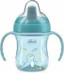 Chicco Training Cup, in Plastica Un Bicchiere Antigoccia Bambini, Una Tazza per Imparare a Bere, Beccuccio Ergonomico Semi-Soft, Valvola e Manici Rimovibili, 6 Mesi+, Senza BPA, Azzurro – B0DTPV5WNG