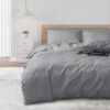 DUJUIKE Copripiumino impermeabile, impermeabile, anti-incontinenza, adatto per animali domestici, gatti e cani, bambini, anziani, doppia cerniera (grigio, Twin (135 x 200 cm) – B0DNZH2WNB