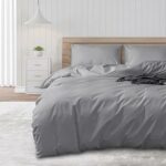 DUJUIKE Copripiumino impermeabile, impermeabile, anti-incontinenza, adatto per animali domestici, gatti e cani, bambini, anziani, doppia cerniera (grigio, Twin (135 x 200 cm) – B0DNZH2WNB