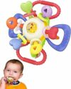 Infinno Sonaglio Dentizione Neonato 0-12 Mesi,Gioco Sensoriale Montessori in Silicone Alimentare,BPA Free-Regalo Bambino – B0FMK118PR