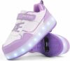 FANSU Scarpe con Rotelle Bambino Bambina con LED Brillantini Luci, Scarpe Pattini con 4 Rotelle USB Ricaricare, Multisport Outdoor Sneaker Skateboard – B0FZ8HDB1Q