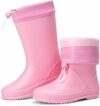 DREAM PAIRS Kids Stivali da Pioggia con Cordoncino Regolabili Stivali da Pioggia in Gomma Leggera Antiscivolo per Ragazzi e Ragazze – B0D5R5ZKMQ