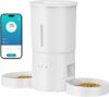 Distributore Automatico Cibo Gatti 2 Ciotole: 5L Distributore Automatico Cibo Cane con Timer WiFi 2.4G per Crocchette – Design Doppia Ciotola per Famiglie con Più Gatti & Cani – Bianco – B0FF2YNTRH