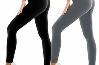 SINOPHANT 2 Confezione Leggins Sportivi Donna a Vita Alta, Pantaloni Yoga Controllo della Pancia Opaco Elastici Leggings – B0C9GT8QMV