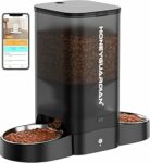HoneyGuaridan 5L Distributore Automatico Cibo Gatti Adatto a Due Gatti, Dispenser Crocchette Gatto Con 2.4G/5G WiFi, Programmabile 6 Pasti al Giorno, Registrazione Vocale 10s, Doppia Alimentazione – B0FNWHXP1V