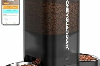 HoneyGuaridan 5L Distributore Automatico Cibo Gatti Adatto a Due Gatti, Dispenser Crocchette Gatto Con 2.4G/5G WiFi, Programmabile 6 Pasti al Giorno, Registrazione Vocale 10s, Doppia Alimentazione – B0FNWHXP1V