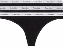Calvin Klein Perizoma Donna CK Confezione 3 Capi Thong Elastico a Vista Cotone Elasticizzato Articolo QD5209E – B0C8FBPFLN