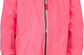 PERLETTI Giacca Impermeabile Antivento Bambini – Giacca a Vento Bambino Leggera Sportiva con Cappuccio e Tasche – Giubbino Antipioggia con Dettagli Catarifrangenti Outdoor – B0CST7NX15