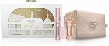 L’Oréal Paris Beauty Regalo Make Up con Mascara Big Deal, Lucidalabbra Plump Ambition e Illuminante Mini Lumi Glotion, Per i Tuoi Look Festivi, Con Elegante Beauty Champagne in Velluto – B0FFGT8XR4