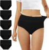 FALARY Mutande Vita Alta Donna in Cotone, Pacco da 5 – B07Z9V1638