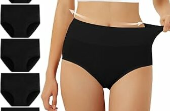 FALARY Mutande Vita Alta Donna in Cotone, Pacco da 5 – B07Z9V1638
