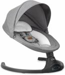 MoMi KENANI Sdraietta per bambini fino a 9 kg, pieghevole, con telecomando e Bluetooth, batteria ed elettricità, cintura di sicurezza a 5 punti, protezione parasole, zanzariera – B09WDX3TJ4