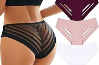 ALL OF SHE Confezione da 5 Slip Donna Pizzo Mutande Donna Senza Cuciture Biancheria Intima Femminile Slip Sexy con Pizzo Traspirante Multipack S-XL – B0FC5MLNT7