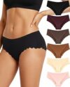 ALL OF SHE Confezione da 6 Slip da Donna Senza Cuciture con Bordi ondulati Intimo Femminile Senza Cuciture con Bordi ondulati Multipack S-XL – B0DJ4KQ36F