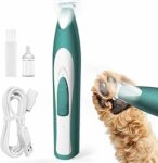 oneisall Regolabampa con luce a LED, trimmer per cani lama larga 20 mm, trimmer per zampe di animali domestici 35 dB, a basso rumore, senza fili, per cani di piccola animali, Verde – B0F939K9S8