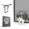 NAMSAN Porta Zanzariera per Animali Domestici Zanzariera per Cane Gattaiola per Zanzariera Schermo Facile da Installare Lackable Porta Schermo per Gatto/Piccolo Cane (24cm × 29cm) – B07D2CCWNX