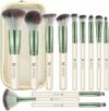 HEYMKGO Pennelli Make Up 12PCS Set di pennelli professionali per il trucco Premium sintetici per fondotinta polvere fard labbra ombretto sopracciglia kit di pennelli per il trucco con borsa da viaggio – B0D5YG67KV
