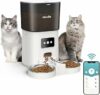 Distributore Automatico per Cani e Gatti con 2 Ciotole, PWEZON 6L WiFi Alimentatore Automatico per Animali Domestici con Controllo delle Porzioni, Timer e di Registrazione del Suono – B0B873BT8X