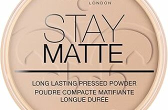Rimmel London Cipria Compatta Stay Matte, Polvere Opacizzante a Lunga Tenuta per Pelli Grasse e Miste, 005 Silky Beige- 14 g – B006EHWDEE