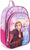 PERLETTI Zainetto Bambina Colorato Principesse Anna Elsa – Disney Frozen 2 con Pratica Tasca Frontale per Asilo – Cartella Scuola Materna Elementare Rosa e Lilla – 36x25x12 cm – B08TR2XBWT