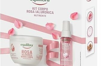 Equilibra, Kit Corpo Rosa Ialuronica Nutriente, Contiene 1 Rosa Ialuronica Burro Corpo Nutriente, 300ml, e 1 Rosa Ialuronica Acqua Profumata, con Acido Ialuronico, 50ml – B0DKK2XKDH
