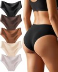 ALL OF SHE 5 Pack di Mutande Senza Cuciture Donne a Vita Media scivolamenti Morbidi Mutandine Senza Cuciture Biancheria Intima Donne Multipack XS-XL – B0DD3XM8S2