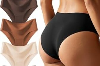 ALL OF SHE 5 Pack di Mutande Senza Cuciture Donne a Vita Media scivolamenti Morbidi Mutandine Senza Cuciture Biancheria Intima Donne Multipack XS-XL – B0DD3XM8S2