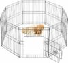 Yaheetech Recinto per Cani 8 pz 52 x 61 cm Conigli Cuccioli Animali Domestici da Interno Esterno Giardino in Ferro Recinzione – B0CGHLBV17