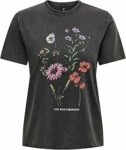 ONLY Maglietta Stampata a Manica Corta Donna Top Basic Girocollo con Scritta Shortsleeve ONLLUCY. – B0C9R417BF