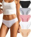 ALL OF SHE Mutande Donna Cotone – Slip Donna Cotone Morbido con Pizzo, Biancheria Intima Comoda e Traspirante, Confezione da 5 Slip, Taglie S-2XL – B0FJ7ZC5BY