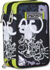 Seven Astuccio Scuola Elementare, 3 scomparti, Medie, con Matite, Pennarelli, Penne, 3 Zip, Write Scratch, Bambino, Ragazzo, nero/giallo – B0DZHJVWQ7