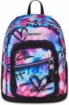 Seven Zaino New Fit, Doppio Scomparto, Tasca Porta Borraccia, Scuola e Tempo Libero, Purple Flare, Bambine e Ragazze, rosa/nero – B0GY9TSN64