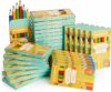 THE TWIDDLERS Set di 30 Astucci Matite Colorate, 6 Mini Matite Colorate per Scatola, 180 Totale, Cilindro rotondo di facile presa, Ideale per Regali di Compleanno per Bambini, Aule Scolastiche – B0C3MY12SL