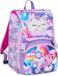 SJ GANG STYLE JAM GANG Zaino Estensibile GLOWCAT, Rosa, 24L, Zip Laterali, Applicazione gattino luminoso che cambia colore al tocco, Tasca frontale, Tasca portaborraccia, Scuola elementare, Bambina – B0GKPSVH4W