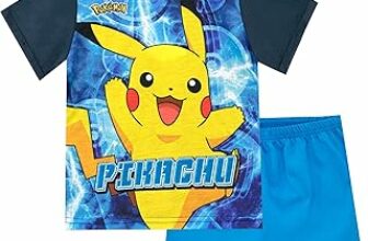 Pokémon Pokemon Pigiama Bambino | Pigiamone Corti Pikachu – B07RHSVWGY