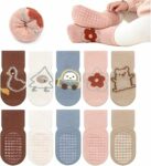 YANWANG 5 Paia Calzini Antiscivolo in Cotone Spesso per Neonati Calzini Termici Invernali per Bambini e Bambine – B0FNQRW8NK