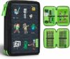 Minecraft Astuccio Matite per Bambini con Scomparti Multipli, Include Accessori Scuola (Nero) – B099FHKP3S