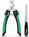 Candure Tagliaunghie Cane e Gatto con Guardia per Protezione Cani – Acciaio Inossidabile Tagliaunghie Gatto Professionale per Veterinaria e Uso Personale (Verde, Medio a Piccolo) – B09BBBC37S