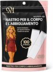QM Nastro Biadesivo per Abbigliamento Donna,12 mm x 85 mm, Fashion Tape Trasparente per Vestiti, Pelle e Tessuti, Nastro Adesivo per Scollature, Spalline, Orli, Abiti e Top – B0H3JCGDFV