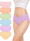 TANSTC Mutande Culotte Donna Cotone, Slip Donna in Cotone – Confezione da 6 Slip Hipster, Vita Bassa Ed Elasticizzati, Traspiranti – B0F8QGBVT3