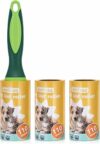 Nobleza Rullo Levapelucchi 330 Fogli – Extra Appiccicoso per Peli Animali | Set con 1 manico + 3 ricariche da 110 fogli, Rimuove peli di cani e gatti da divani, vestiti, letti e tappeti – B0CDBKZ472