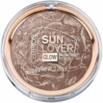 CATRICE Sun Lover Glow Bronzing Powder 010 – Effetto baciata dal sole – Bronzer con pigmenti riflettenti – Incarnato delicatamente abbronzato – Texture morbida e setosa – Make-up vegano – 8 g – B074MYN77Z