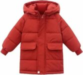 Piumino per Bambini Ragazze Fodera in Pile Giacca con Cappuccio – B0HF4SKZM1