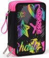 Seven Astuccio Scuola Elementare, 3 scomparti con Matite, Pennarelli, Penne, 3 Zip, Iridescent, Bambina e Ragazza, rosa/nero – B0875B1L6C