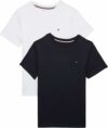 Tommy Hilfiger Ragazzi 2-Pack Organico Cotone Girocollo T-Shirt, Deserto Cielo/Bianco – B0845CCNVG