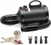 Soffiatore per Cani, Asciugacapelli per Cani Blower 2800W, con 4 Ugelli | Phon Cani velocità e Temperatura Regolabili, Meno Rumore asciuga cane Toelettatura Animali – B0BYJ15458
