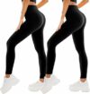 SINOPHANT 2 Confezione Leggins Sportivi Donna a Vita Alta, Pantaloni Yoga Controllo della Pancia Opaco Elastici Leggings – B07NY4FTB1