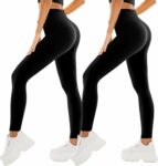 SINOPHANT 2 Confezione Leggins Sportivi Donna a Vita Alta, Pantaloni Yoga Controllo della Pancia Opaco Elastici Leggings – B07NY4FTB1
